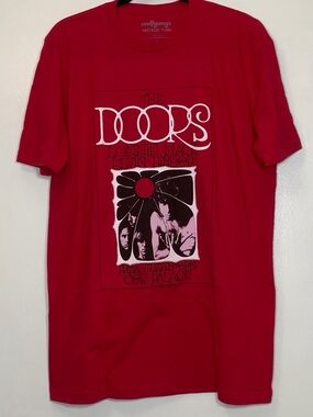 🆕 Wolfgang's The Doors Red Graphic Short Sleeve Tee